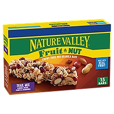 Nature Valley Fruit & Nut Chewy Trail Mix Granola Bars, 1.2 oz, 15 count