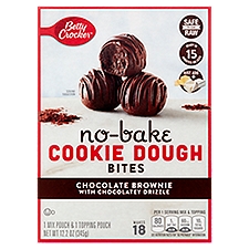 Betty Crocker Chocolate Brownie No-Bake, Cookie Dough Bites, 12.2 Ounce