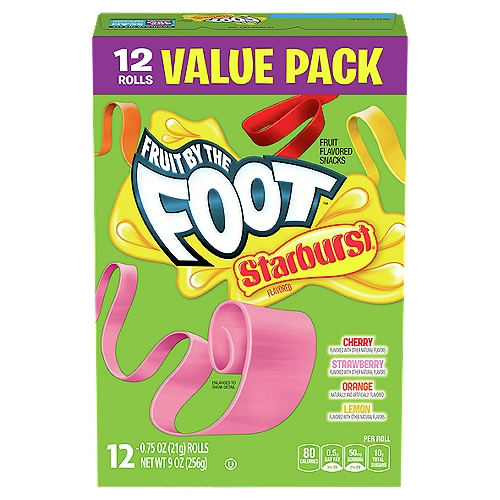 Fruit by the Foot Starburst Fruit Flavored Snacks Value Pack, 0.75 oz, 12 count