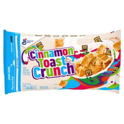 General Mills Cinnamon Toast Crunch Crispy, Sweetened Whole Wheat & Rice Cereal, 2 lb