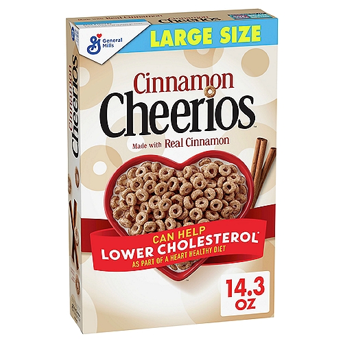 General Mills Cheerios Cinnamon Cereal Large Size, 14.3 oz