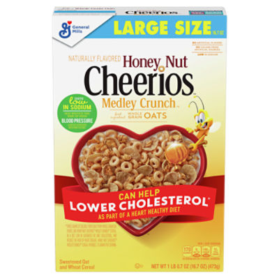 General Mills Honey Nut Cheerios Breakfast Cereal, Whole Grains