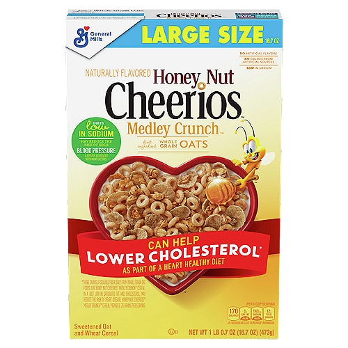 General Mills Cheerios Medley Crunch Honey Nut Cereal Large Size, 1 lb 0.7 oz