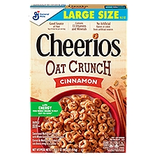 Cheerios Oat Crunch Cinnamon, Cereal, 18.2 Ounce