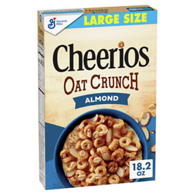 General Mills Cheerios Oat Crunch Almond Cereal Large Size, 1 lb 2.2 oz