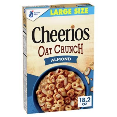 General Mills Cheerios Oat Crunch Almond Cereal Large Size, 1 lb 2.2 oz, 18.2 Ounce