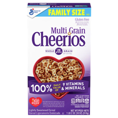 General Mills Cheerios Multi Grain Lightly Sweetened Cereal Family Size