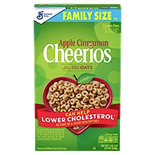 General Mills Cheerios Apple Cinnamon Sweetened Whole Grain Oat Cereal Family Size, 1 lb 3 oz