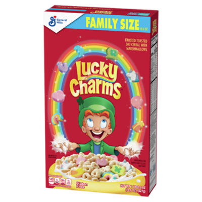 General Mills Lucky Charms Frosted Toasted Oat Cereal with Marshmallows Family Size, 1 lb 2.6 oz