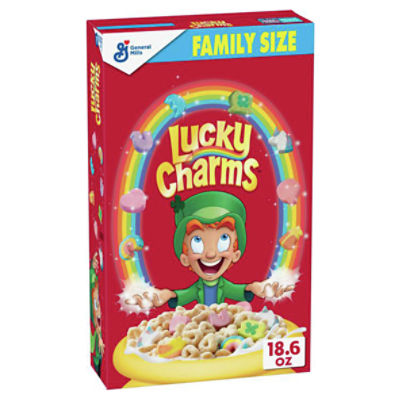 General Mills Lucky Charms Frosted Toasted Oat Cereal with Marshmallows Family Size, 1 lb 2.6 oz, 18.6 Ounce