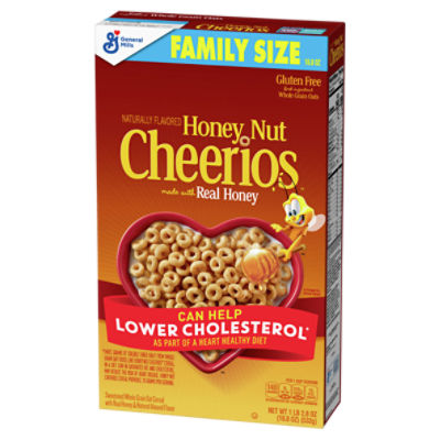 General Mills Cheerios Honey Nut Sweetened Whole Grain Oat Cereal Family Size, 1 lb 2.8 oz