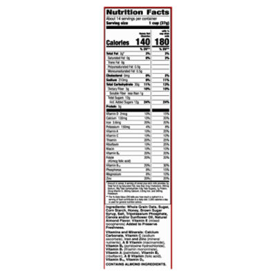 Honey Nut Cheerios Cereal Nutrition Facts - Eat This Much