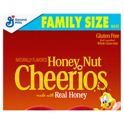 General Mills Cheerios Honey Nut Sweetened Whole Grain Oat Cereal Family Size, 1 lb 2.8 oz