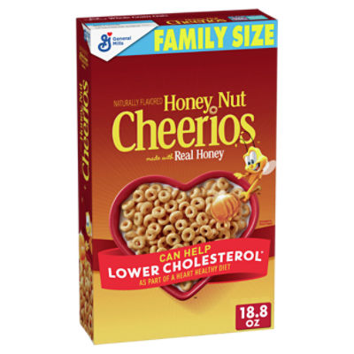 General Mills Cheerios Honey Nut Sweetened Whole Grain Oat Cereal Family Size, 1 lb 2.8 oz, 18.8 Ounce