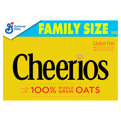 General Mills Cheerios Toasted Whole Grain Oat Cereal Family Size, 1 lb 2  oz - Gourmet