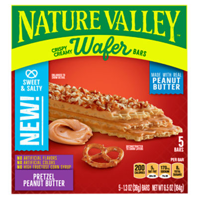 Nature Valley Pretzel Peanut Butter Crispy Creamy, Wafer Bars