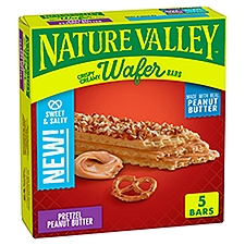 Nature Valley Pretzel Peanut Butter Crispy Creamy Wafer Bars, 1.3 oz, 5 count