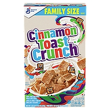 General Mills Cinnamon Toast Crunch Sweetened Whole Wheat & Rice Cereal, Family Size, 1 lb 2.8 oz