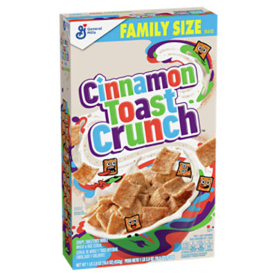 General Mills Cinnamon Toast Crunch Sweetened Whole Wheat & Rice Cereal Family Size, 1 lb 2.8 oz
