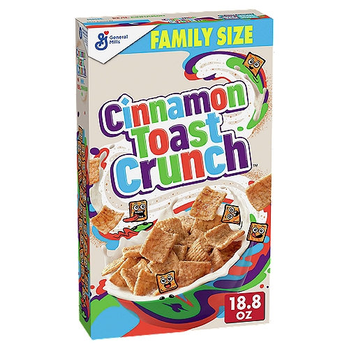 General Mills Cinnamon Toast Crunch Sweetened Whole Wheat & Rice Cereal Family Size, 1 lb 2.8 oz