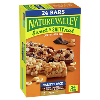 Nature Valley Sweet & Salty Nut Chewy Granola Bars Variety Pack, 1.2 oz, 24 count