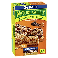 Nature Valley Sweet & Salty Nut Chewy Granola Bars Variety Pack, 1.2 oz, 24 count