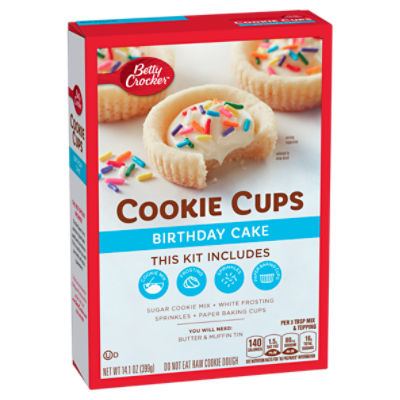 Betty Crocker Birthday Cake, Cookie Cups