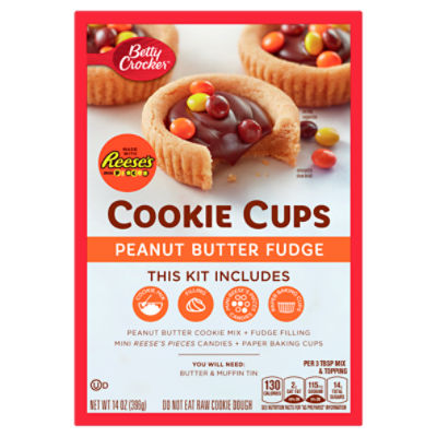 Betty Crocker Peanut Butter Fudge Cookie Cups, 14 oz