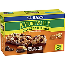 Nature Valley Dark Chocolate, Peanut & Almond Chewy Granola Bars, 1.2 oz, 24 count