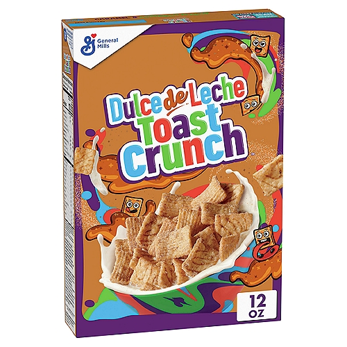 General Mills Dulce de Leche Toast Crunch Caramel Flavored Sweetened Wheat & Rice Cereal, 12 oz