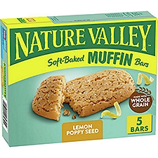 Nature Valley Lemon Poppy Seed Soft-Baked Muffin Bars, 1.24 oz, 5 count