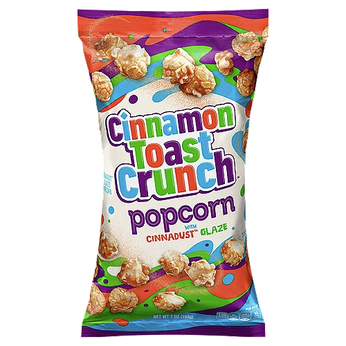Cinnamon Toast Crunch Popcorn with Cinnadust Glaze, 7 oz
Snackable, Poppable, Unstoppable.
This sweet, crunchy, Cinnadust™ Glaze is sure to keep you coming back for more. And more.