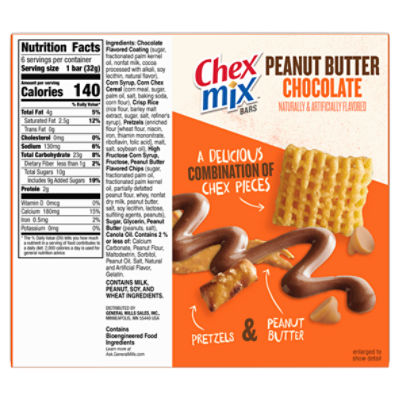 Chex Mix Peanut Butter Chocolate Bar, 20 pk.