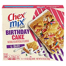 Chex Mix Bars, Birthday Cake, 6.78 Ounce