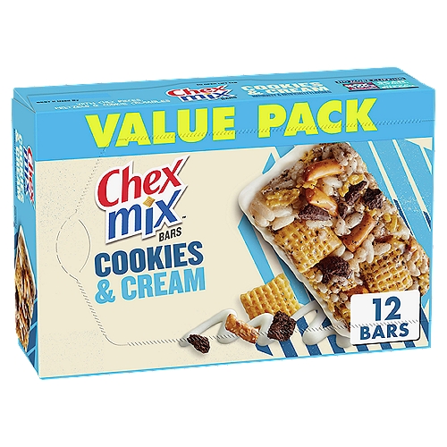 Chex Mix Cookies & Cream Bars Value Pack, 1.13 oz, 12 count