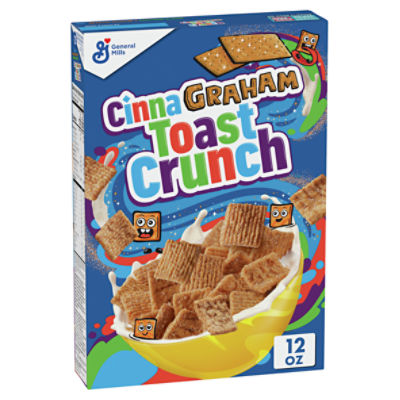 General Mills Toast Crunch Cinna Graham Sweetened Wheat & Corn Cereal, 12 oz