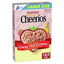 General Mills Cheerios Strawberry Banana Sweetened Whole Grain Oat Cereal, 14.9 oz
