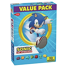 Betty Crocker Sonic The Hedgehog Assorted Fruit Flavored Snacks Value Pack, 0.8 oz, 22 count
