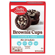 Betty Crocker Cookies & Crème, Brownie Cups, 13.6 Ounce