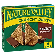 NATURE VALLEY Crunchy Dipped Chocolate Granola Squares, 0.78 oz, 6 count, 4.68 Ounce