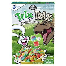 General Mills Jurassic World Trix Trax Fruit Flavored with Marshmallows, Corn Cereal, 9.9 Ounce