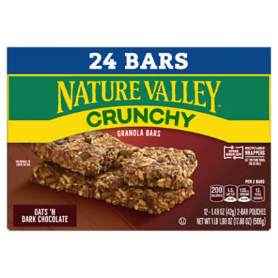 Nature Valley Crunchy Granola Bar, Oats 'N Honey - 1.5 oz pouch