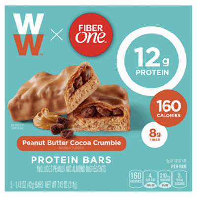 Fiber One WW Peanut Butter Cocoa Crumble Protein Bars ShopRite