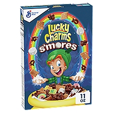 General Mills Lucky Charms S'mores Sweetened Corn & Wheat Cereal with Marshmallows, 11 oz