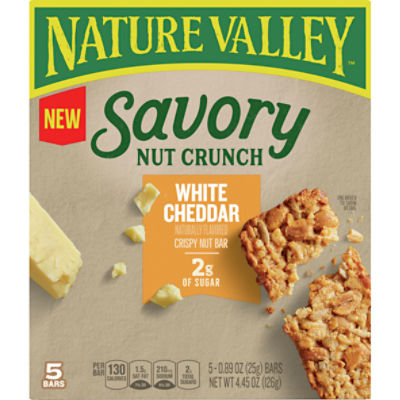 Nature Valley White Cheddar Savory Nut Crunch Bars Bulk Lunch Box Snacks, 5  ct / 0.89 oz - Kroger