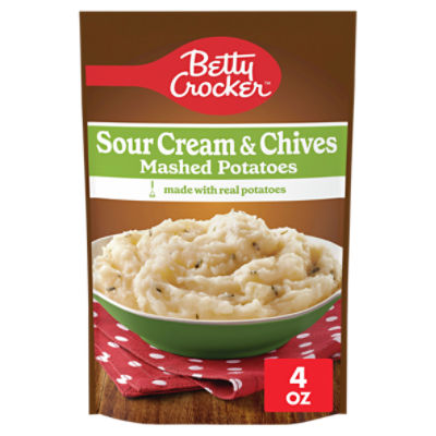 Betty Crocker Sour Cream & Chives Mashed Potatoes, 4.0 oz, 4 Ounce