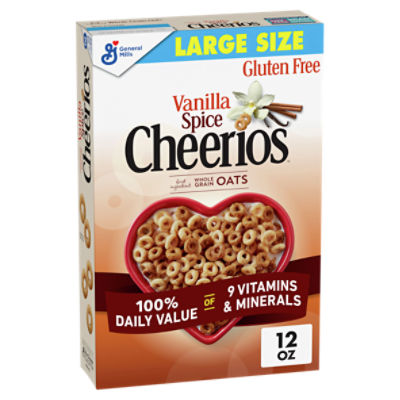 General Mills Cheerios Vanilla Spice Sweetened Multigrain Cereal Large Size, 12 oz