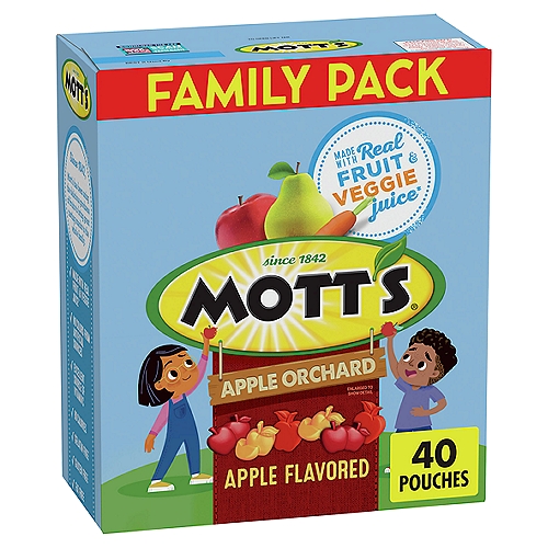 Mott's Apple Orchard Fruit Flavored Snacks Family Pack, 0.8 oz, 40 count