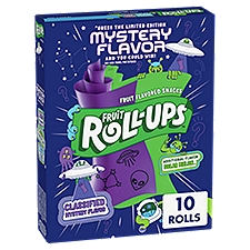Fruit Roll-Ups Classified Mystery Flavor Fruit Flavored Snacks Limited Edition, 0.5 oz, 10 count