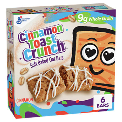 General Mills Cinnamon Toast Crunch Cinnamon Soft Baked Oat Bars, 0.96 oz, 6 count, 5.76 Ounce